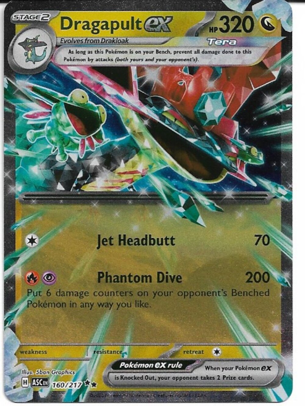 Pokemon Dragapult ex 160/217 Ascended Heroes Non-Holo NM